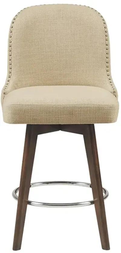 Gracie Mills Margy 360-Degree Elegance Counter Stool with Swivel Seat