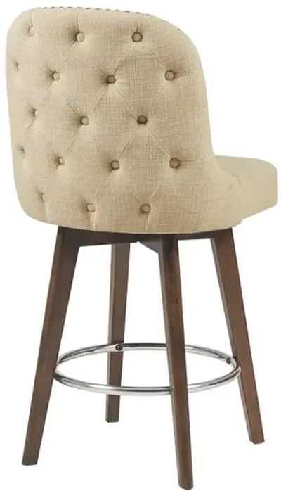 Gracie Mills Margy 360-Degree Elegance Counter Stool with Swivel Seat