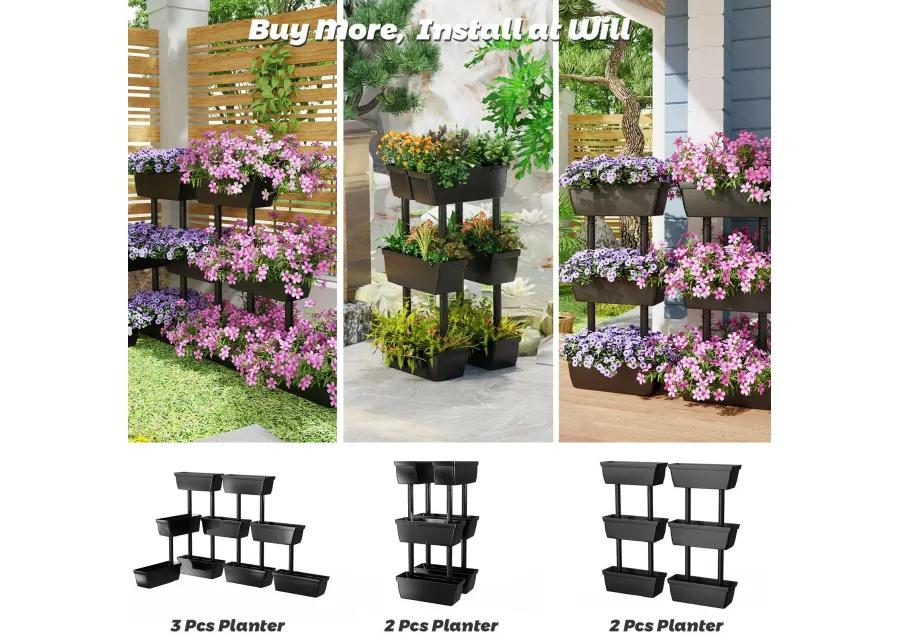 3-Tier Freestanding Vertical Plant Stand for Gardening and Planting Use