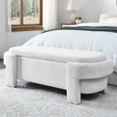 Linen Fabric Upholstered Bench With Large Storage Space For The Living Room, Entryway And Bed