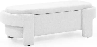 Linen Fabric Upholstered Bench With Large Storage Space For The Living Room, Entryway And Bed