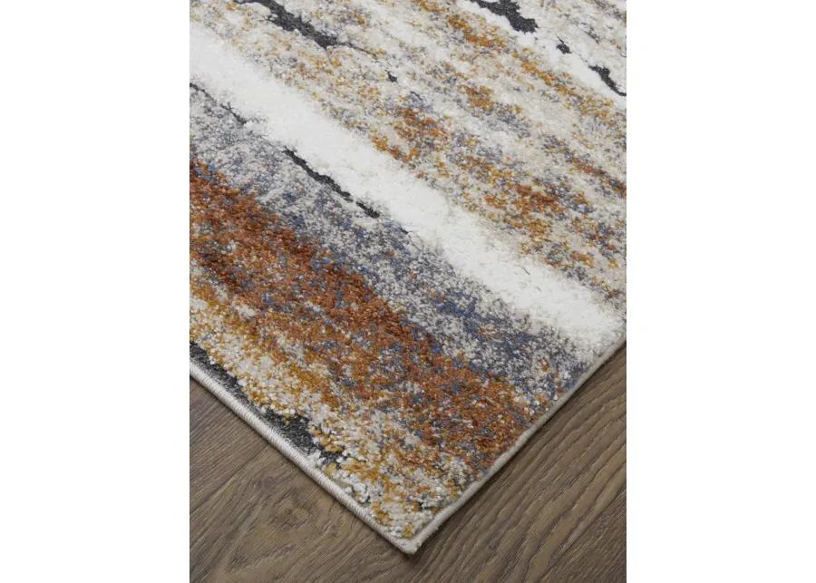 Gilmore 39MQF 2' x 3' Ivory/Orange/Gray Rug