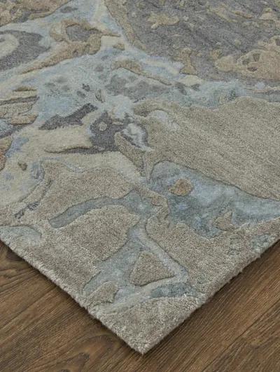 Zarah 8918F 10' x 14' Gray/Tan/Blue Rug