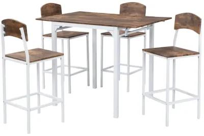 Merax 5-piece Counter Height Dining Table Set