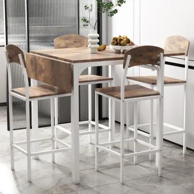 Merax 5-piece Counter Height Dining Table Set