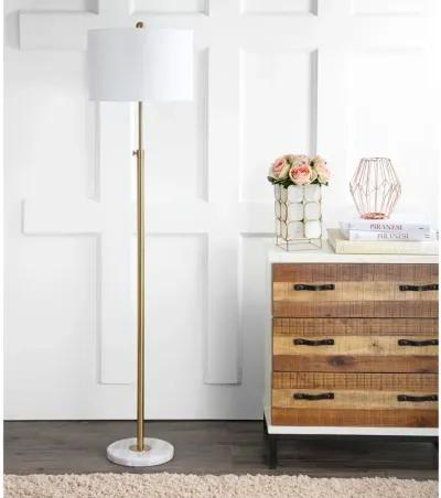 June Adjustable Metal/Marble LED Floor Lamp