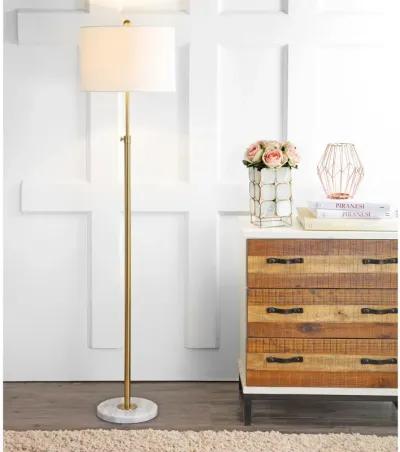 June Adjustable Metal/Marble LED Floor Lamp