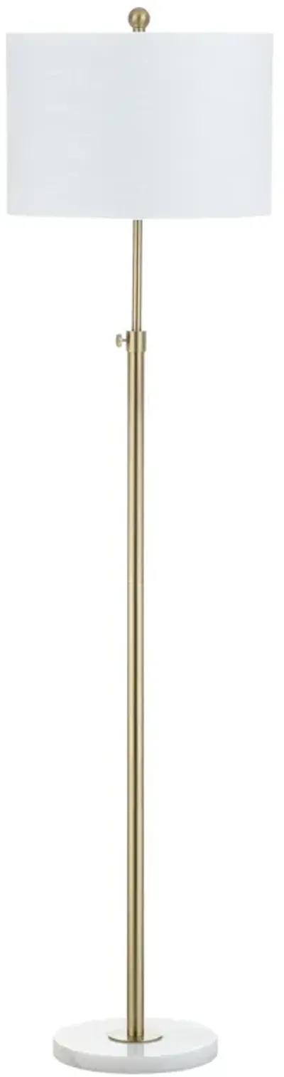 June Adjustable Metal/Marble LED Floor Lamp