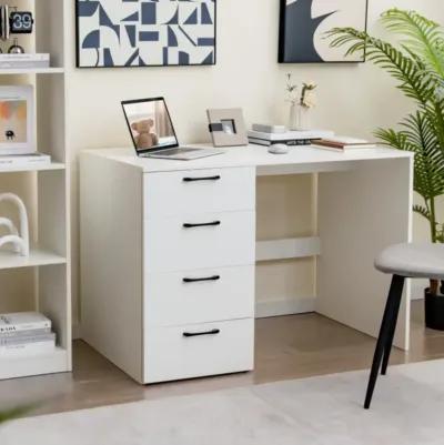 Hivvago 43.5 Inch Computer Desk with 4 Large Drawers