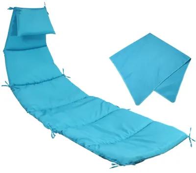 Sunnydaze Outdoor Hanging Lounger Replacement Cushion and Umbrella