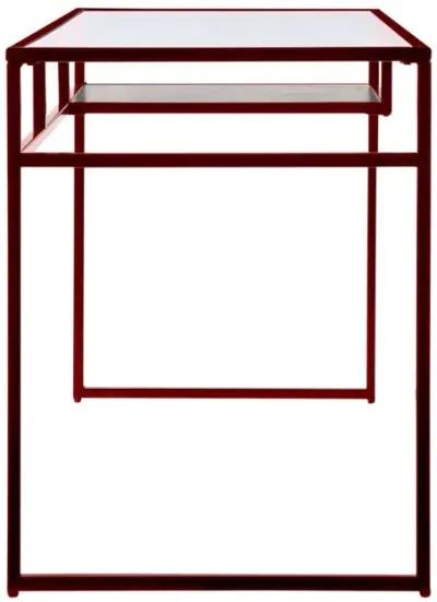 Yasin Desk, Red & Glass 92584