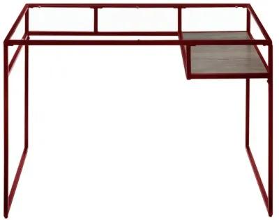 Yasin Desk, Red & Glass 92584