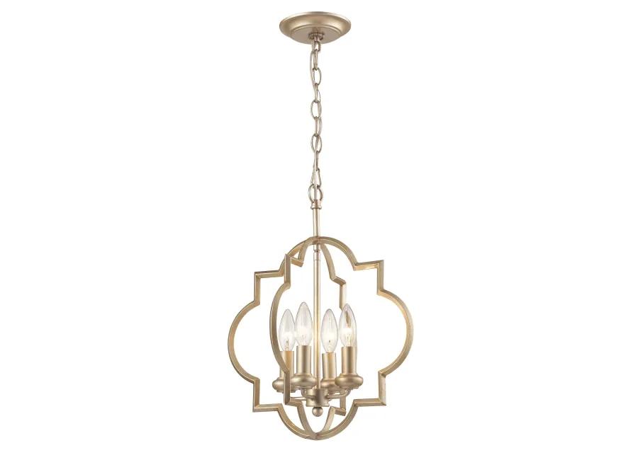 Chandette 14'' Wide 4-Light Silver Chandelier