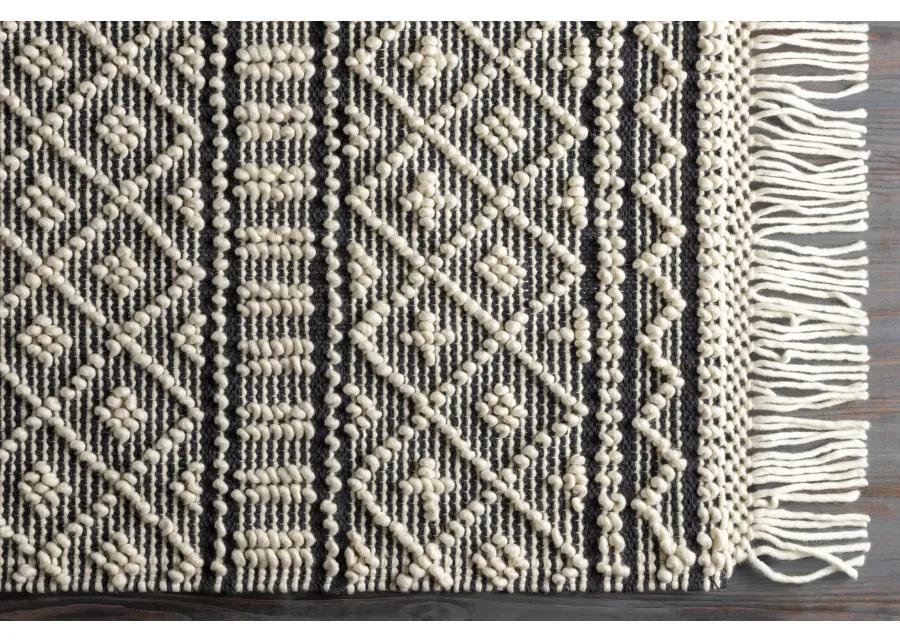 Farmhouse Tassels FTS-2300 3' x 5' Black Rug