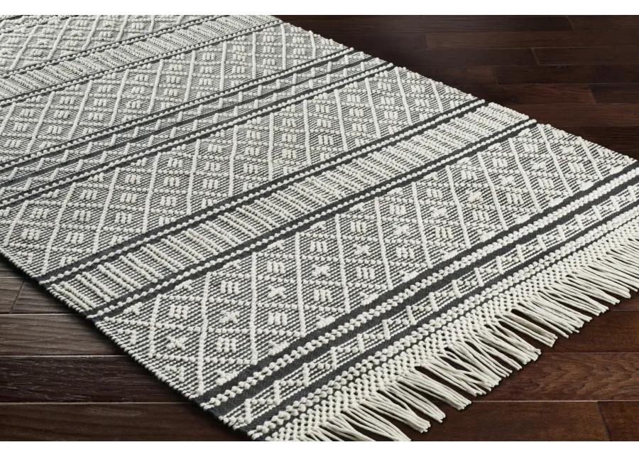 Farmhouse Tassels FTS-2300 3' x 5' Black Rug