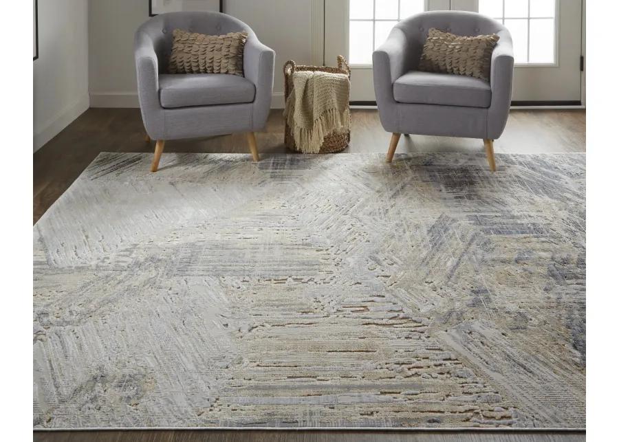 Laina 39G6F Tan/Ivory/Gray 3' x 12' Rug