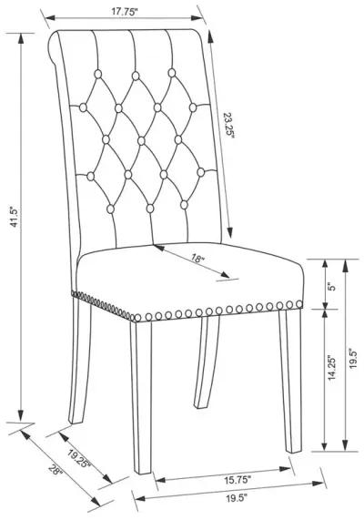 Alana Tufted Back Upholstered Side Chairs Beige (Set of 2)