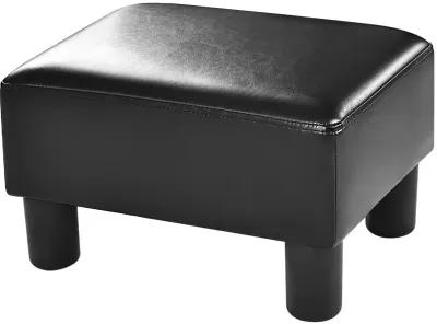 Small PU Leather Rectangular Seat Ottoman Footstool