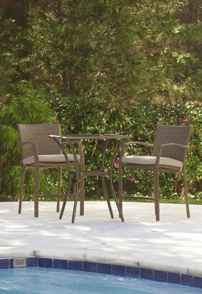 Gretna 3 Piece High Top Bistro Set with Cushion