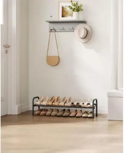 1-Tier Metal Shoe Rack Compact & Sturdy Storage Solution for Footwear