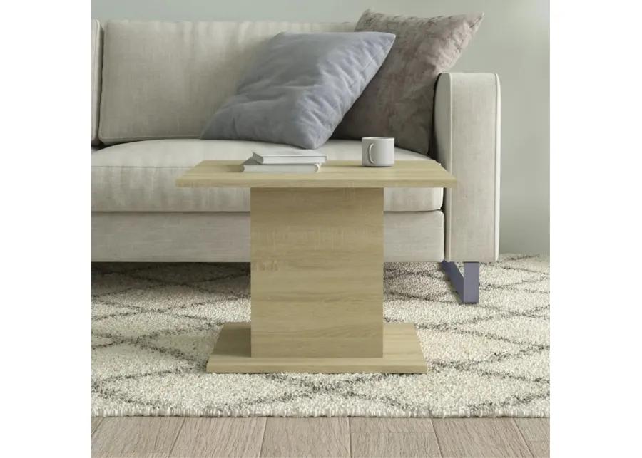 vidaXL Coffee Table Sonoma Oak 21.9"x21.9"x15.7" Engineered Wood