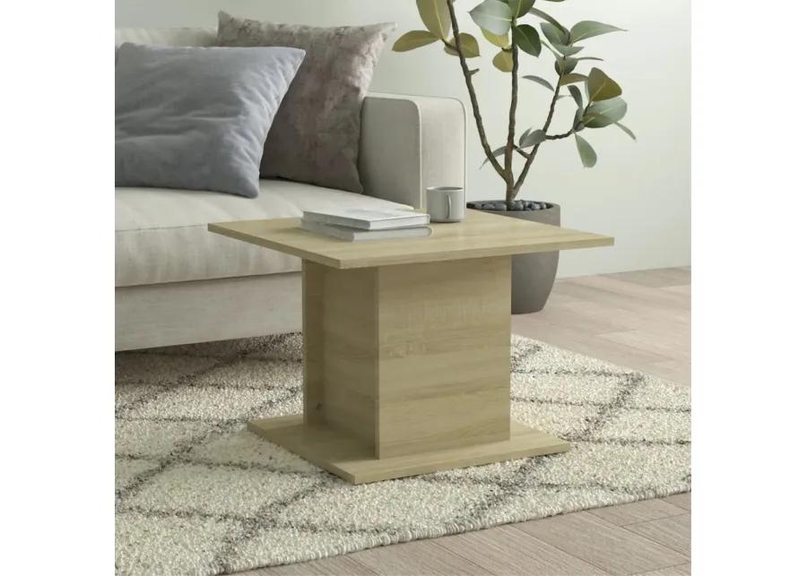 vidaXL Coffee Table Sonoma Oak 21.9"x21.9"x15.7" Engineered Wood