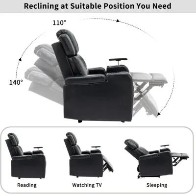 Home Theater Recliner with Speaker, LED Lights, USB Ports