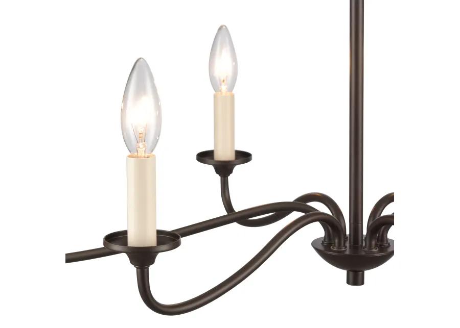 Quinn 30'' Wide 6-Light Bronze Chandelier