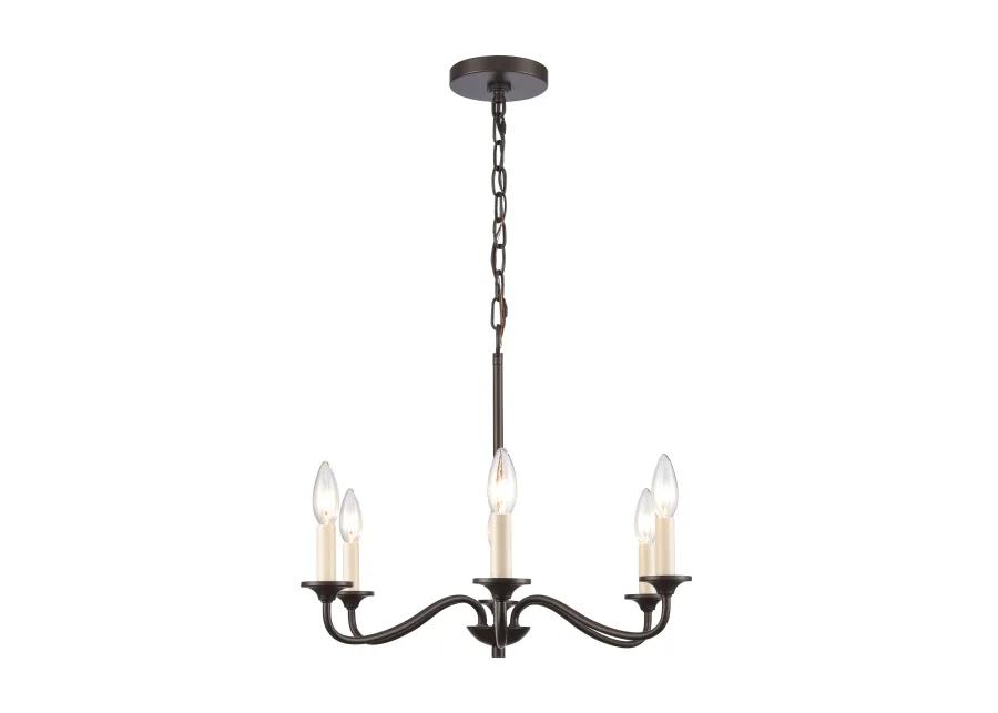 Quinn 30'' Wide 6-Light Bronze Chandelier