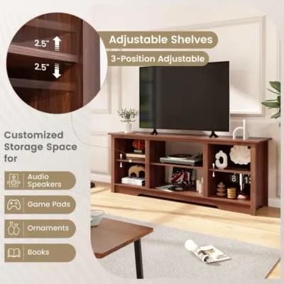 Hivvago 70-Inch TV Stand for up to 75" Flat Screen TVs with Adjustable