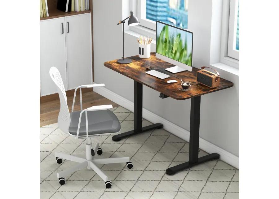 Costway Electric Standing Desk Height Adjustable Sit to Stand Computer Workstation Home Office Natural