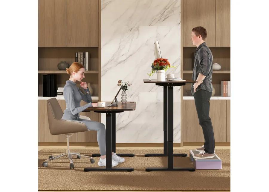 Costway Electric Standing Desk Height Adjustable Sit to Stand Computer Workstation Home Office Natural