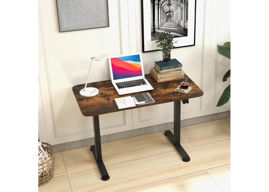 Costway Electric Standing Desk Height Adjustable Sit to Stand Computer Workstation Home Office Natural