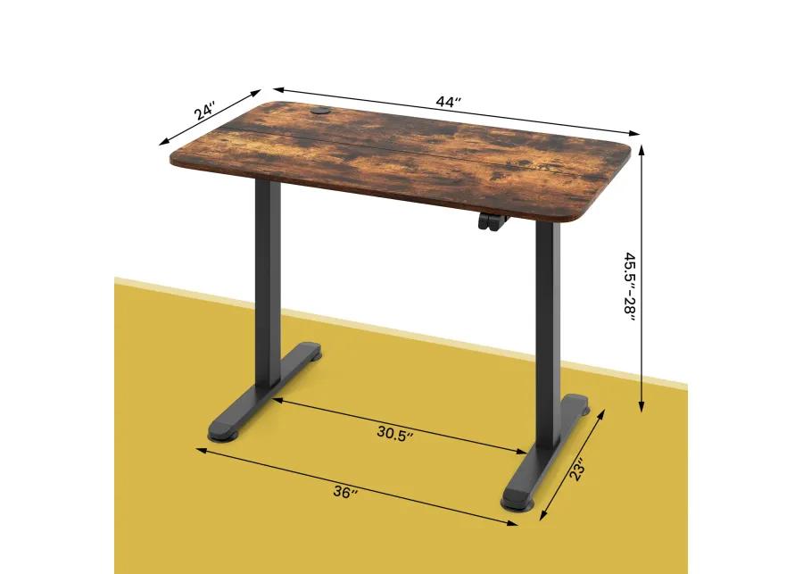 Costway Electric Standing Desk Height Adjustable Sit to Stand Computer Workstation Home Office Natural