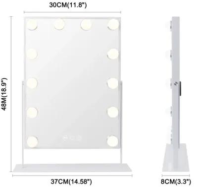 12''  � 16'' in Hollywood  Vanity Makeup Mirror With Lights 12 LED Bulbs