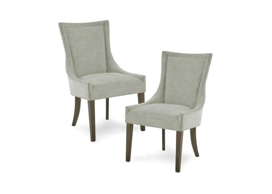 Gracie Mills Julienne Set of 2 Solid Wood High-Backed Dining Chairs