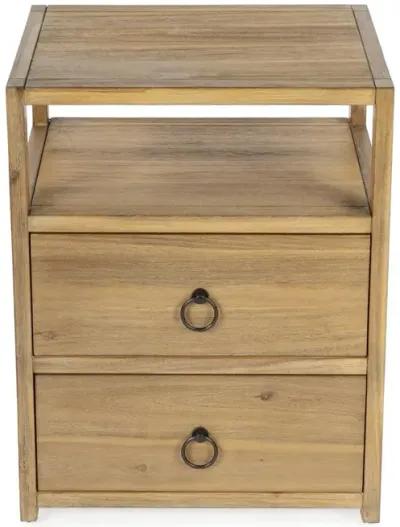 Contemporary Natural Wood Nightstand, Belen Kox