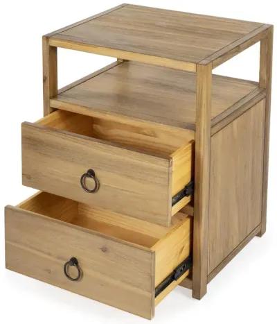 Contemporary Natural Wood Nightstand, Belen Kox