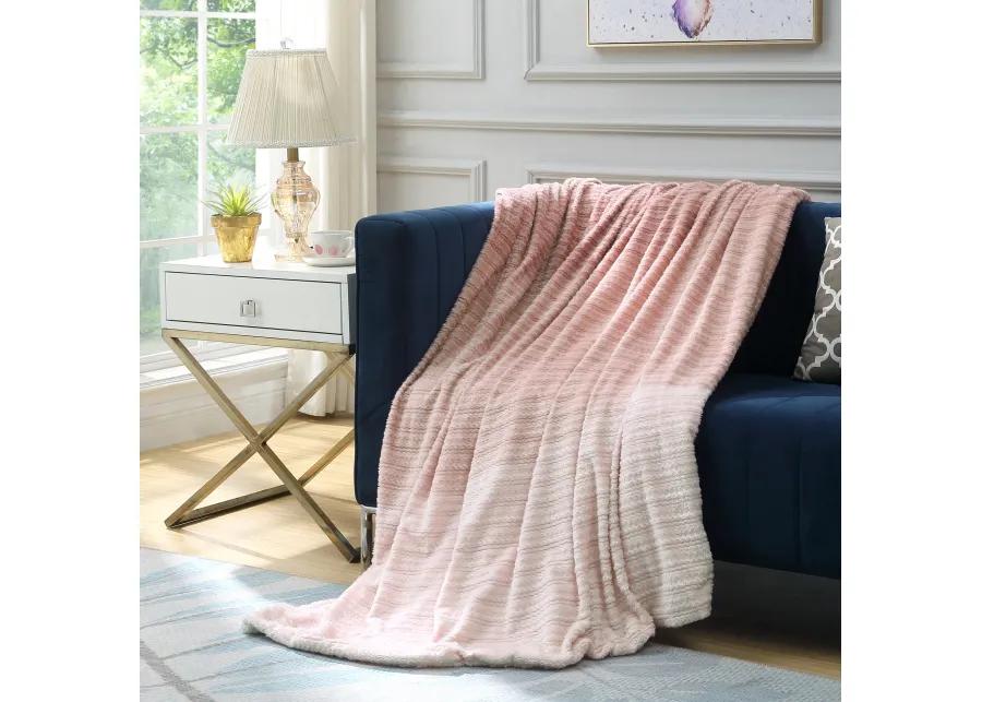 Cozy Tyme Laine Flannel Reversible Jacquard Throw 60"x70"