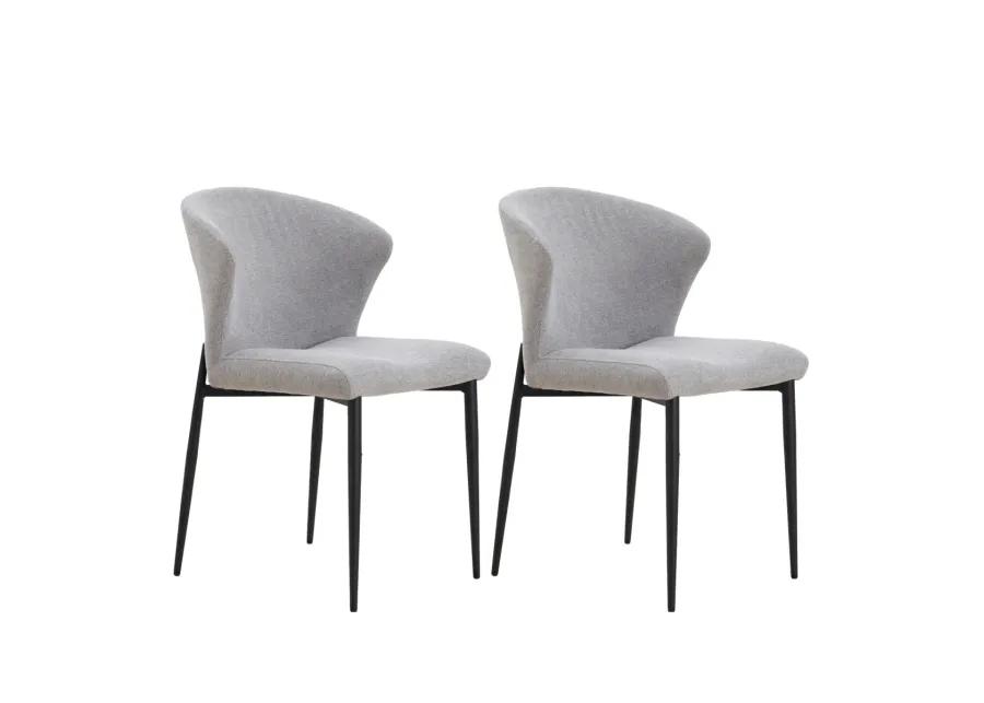 Dining Chairs set of 2, Upholstered Side Chairs, Adjustable Kitchen Chairs Accent Chair Cushion Upholstered Seat with Metal Legs for Living Room