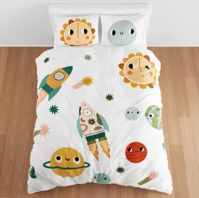 Space Explorer 100% Cotton Duvet & Pillowcase Set - Twin