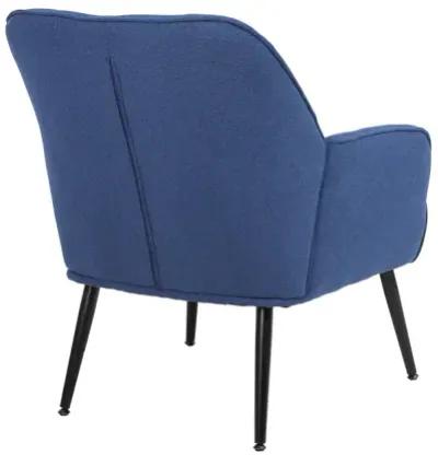 Modern Mid Century Chair Velvet Sherpa Armchair For Living Room Bedroom Office Easy Assemble(Blue)