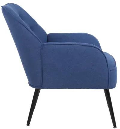 Modern Mid Century Chair Velvet Sherpa Armchair For Living Room Bedroom Office Easy Assemble(Blue)