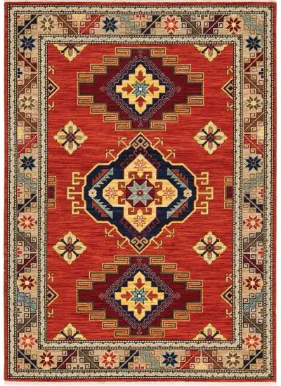 Lilihan 5'3" x 7'6" Red Rug