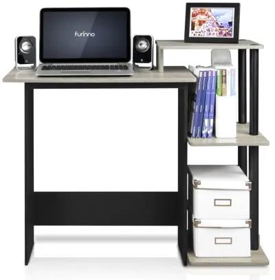 Furinno Furinno 11192GYW/BK Efficient Home Laptop Notebook Computer Desk, Oak Grey/Black