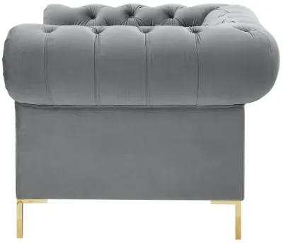 Inspired Home Zuleyka Velvet Chesterfield Club Chair