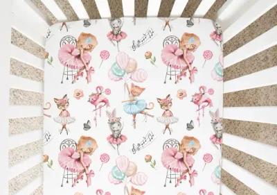 Super Soft Fitted Crib Sheet - Ballerinas