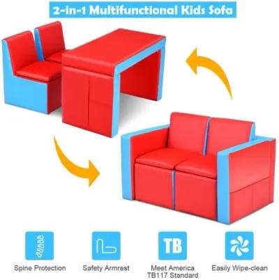 Hivvago Multi-functional Kids Sofa Table Chair Set