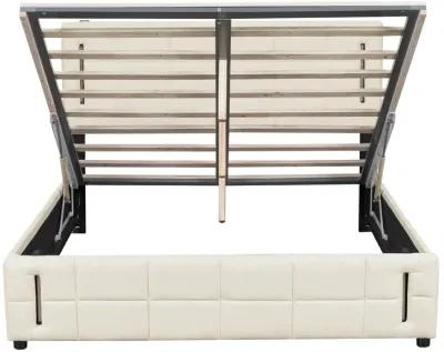 Merax Platform Bed with Hydraulic Storage System and LED Light