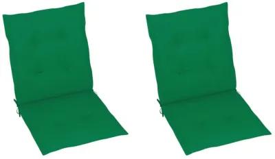 vidaXL Garden Chair Cushions 2 pcs Green 39.4"x19.7"x1.6"